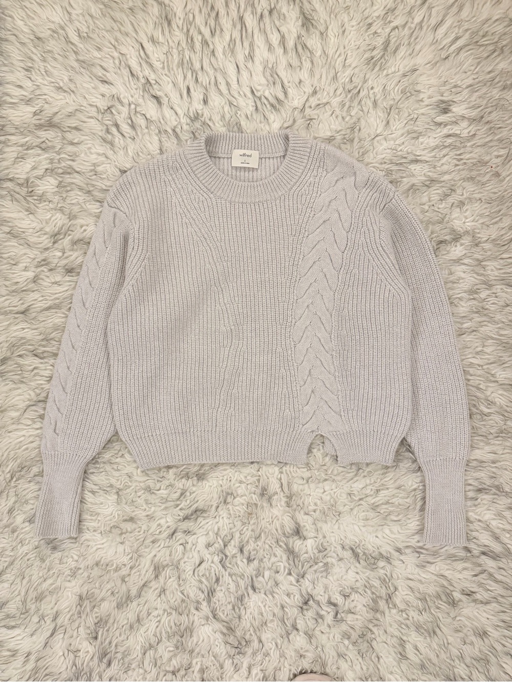 Wilfred Knitted Cropped Sweater - Heather Chrome
